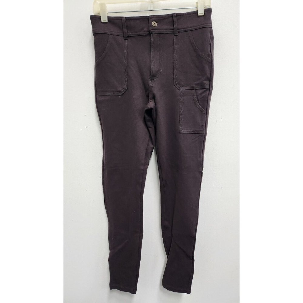 Eddie Bauer Womens Pants Size Medium Brown Ponte Skinny Leg Mid Rise‎ Stretch